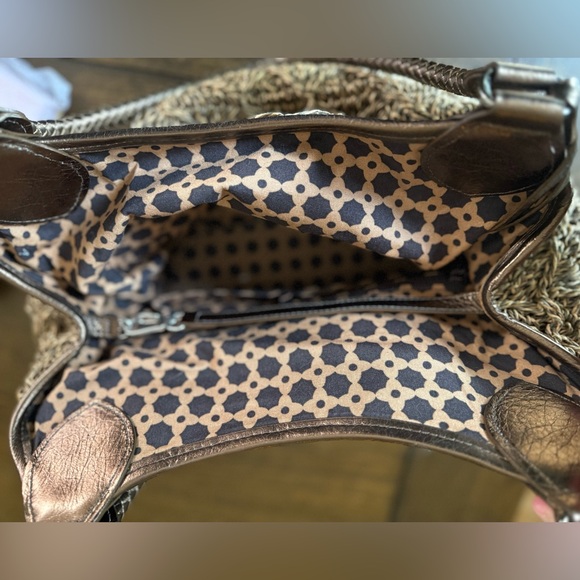 Brighton Femme Fatal Gretta Garbo Bronze Woven Shoulder Bag - Picture 10 of 14